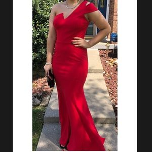 Red formal dress